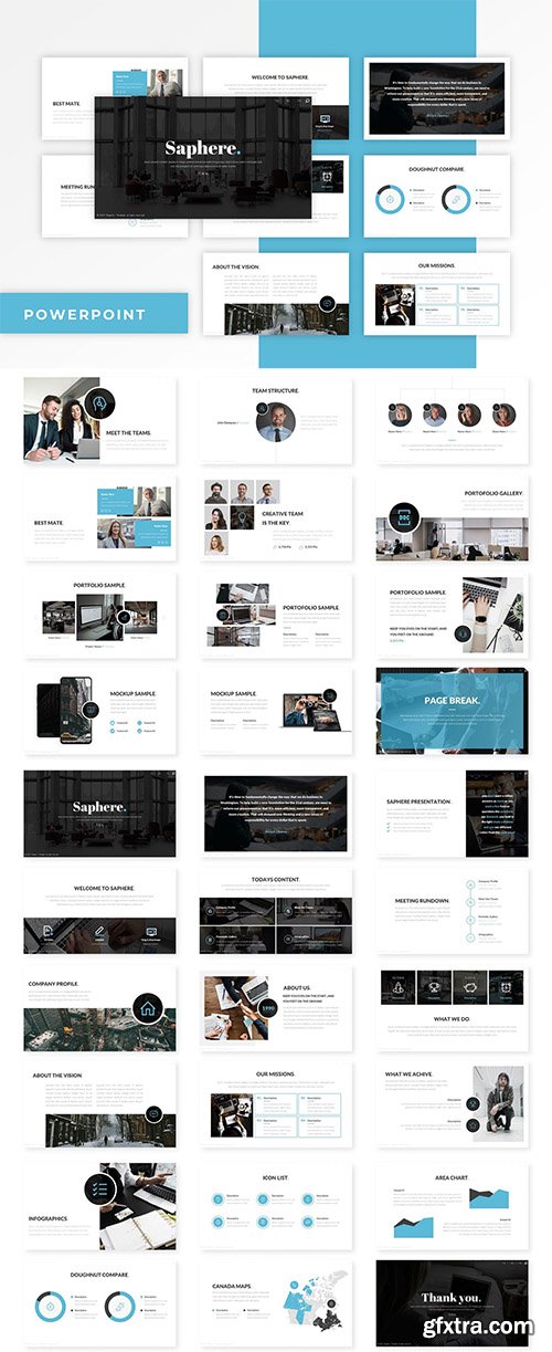 Saphere - Minimalist Powerpoint, Keynote and Google Slide Template