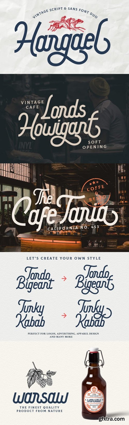 Hargael Vintage Script Font