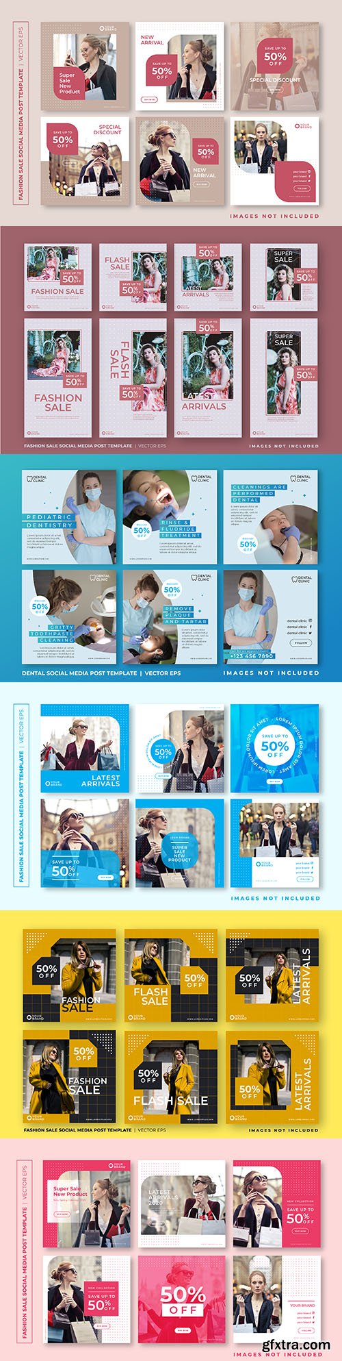 Fashion sale social media instagram post template 
