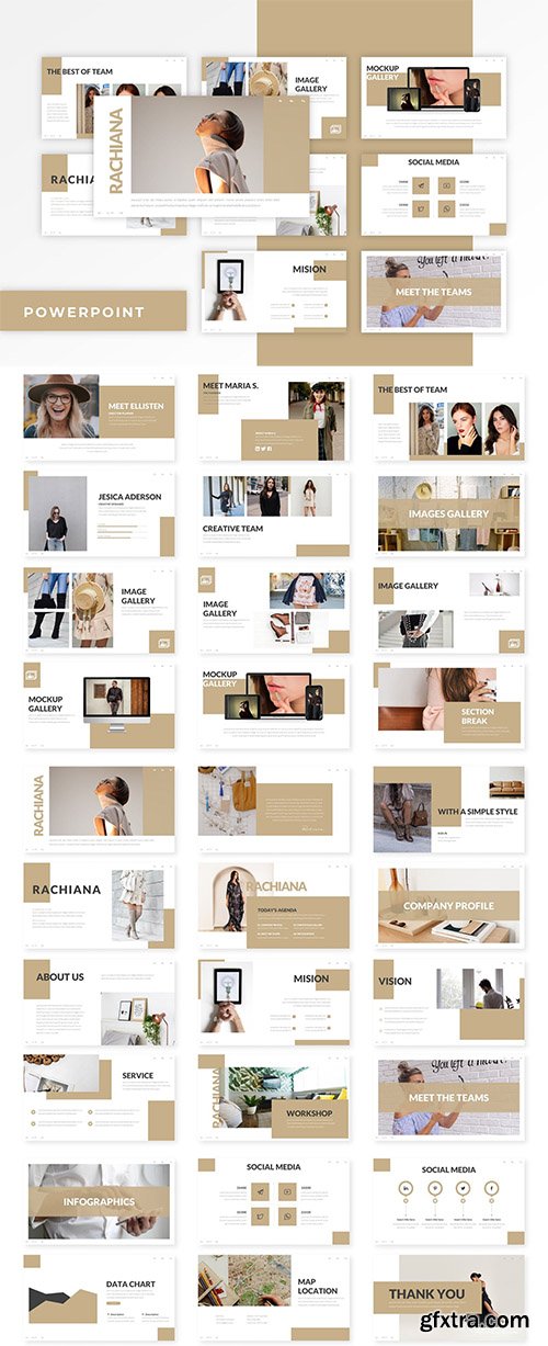 Rachiana - Fashion Powerpoint, Keynote and Google Slide Template