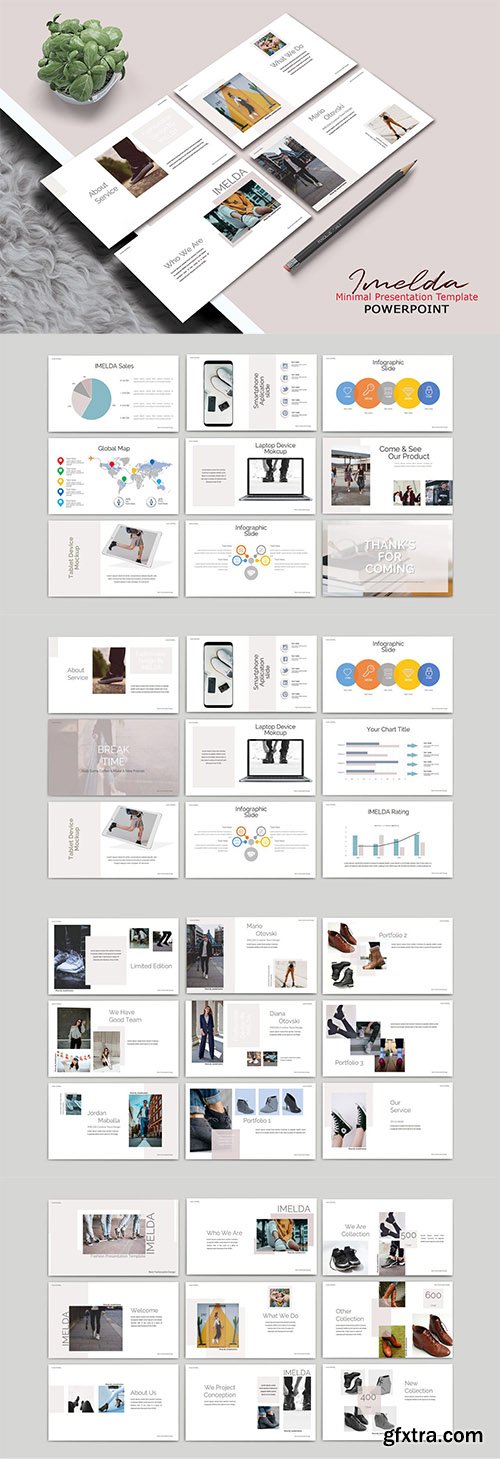 IMELDA - Minimal Powerpoint, Keynote and Google Slide Template