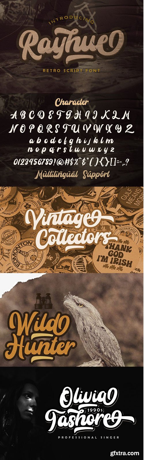 Rayhue Retro Script Font