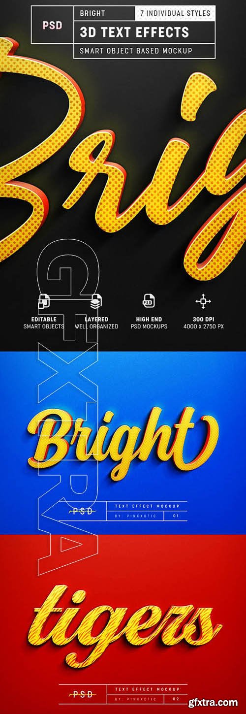 GraphicRiver - Bright 3D Text Effect Mockup 26011933 GraphicRiver - Bright 3D Text Effect Mockup 26011933