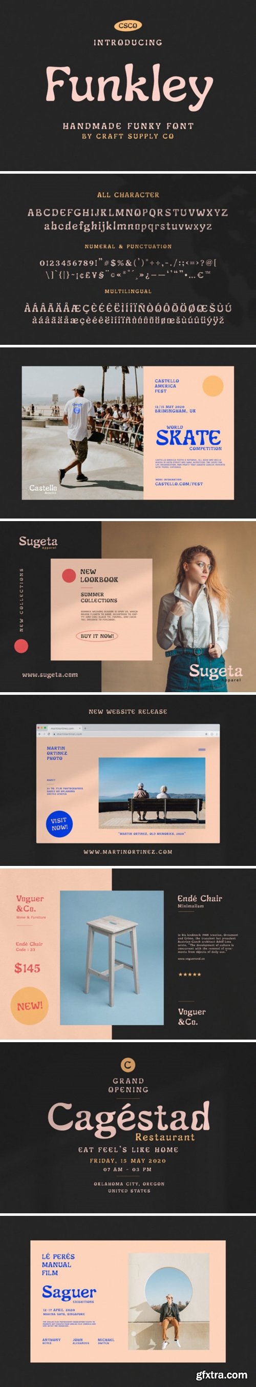 CM - Funkley - Handmade Funky Font 4704230 CM - Funkley - Handmade Funky Font 4704230