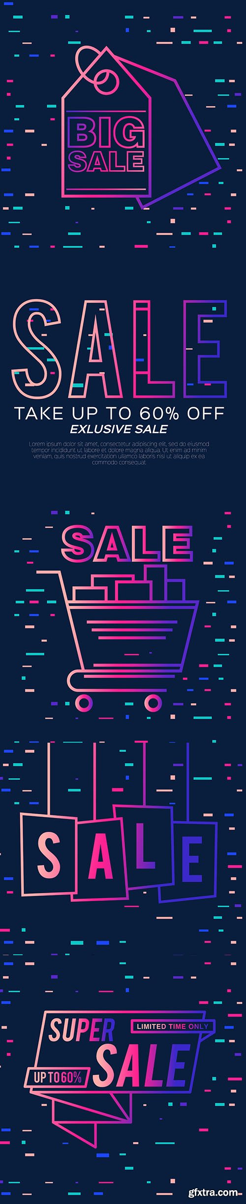 Super Sale Shining Banner Colorful Background