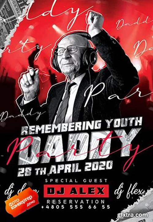 Daddy Party Flyer V1503 2020 Premium PSD Flyer Template