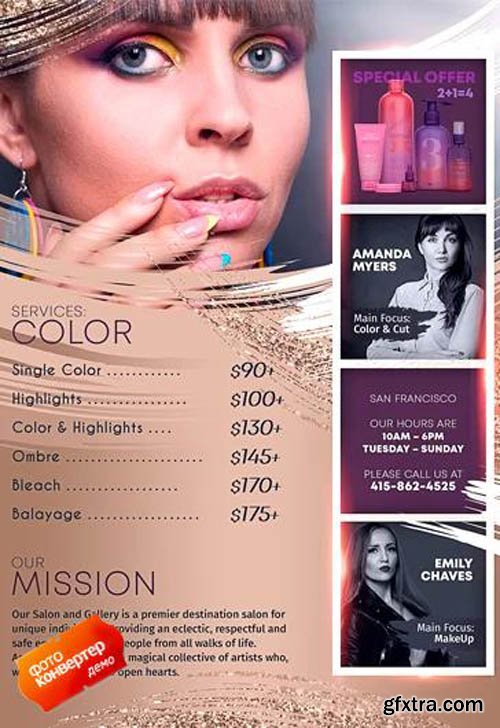 Salon Beauty V1503 2020 Premium PSD Flyer Template