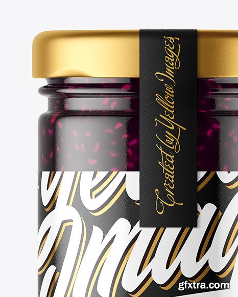 Clear Glass Jar with Blackberry Jam 56621