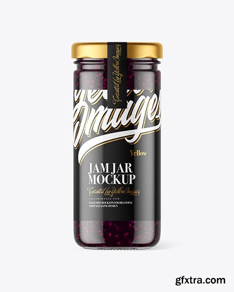 Clear Glass Jar with Blackberry Jam 56621