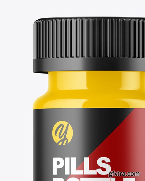 Glossy Pills Bottle Mockup 56652