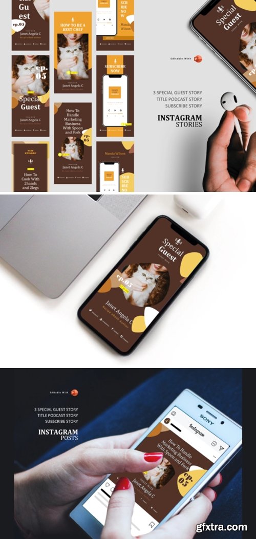 Podcast Instagram Stories Post Template 3706837