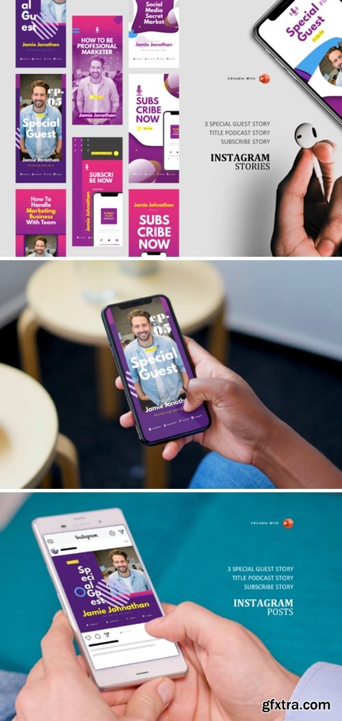 Podcast Instagram Stories Post Template 3706825