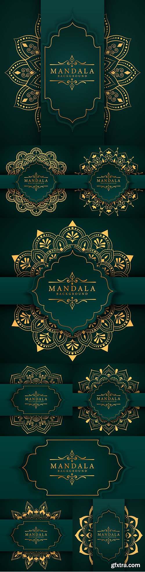 Luxury golden mandala Arabic ornament oriental style 2
