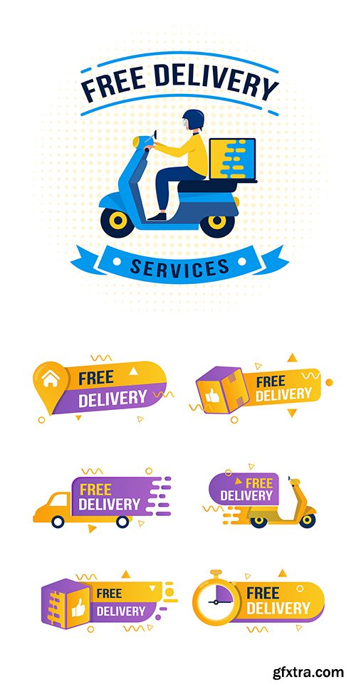 Stickers Label Free Delivery Service