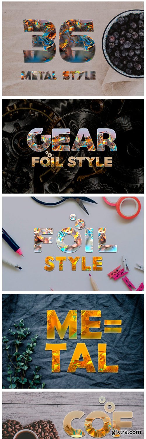 36 Foil Style Text Effect 3707492 36 Foil Style Text Effect 3707492