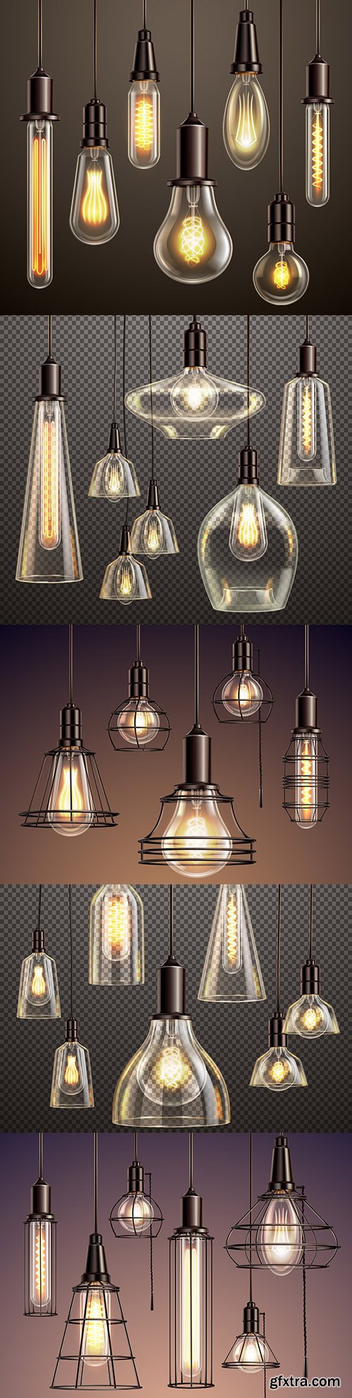 Hanger lights and Loft Edison ancient metal frame
