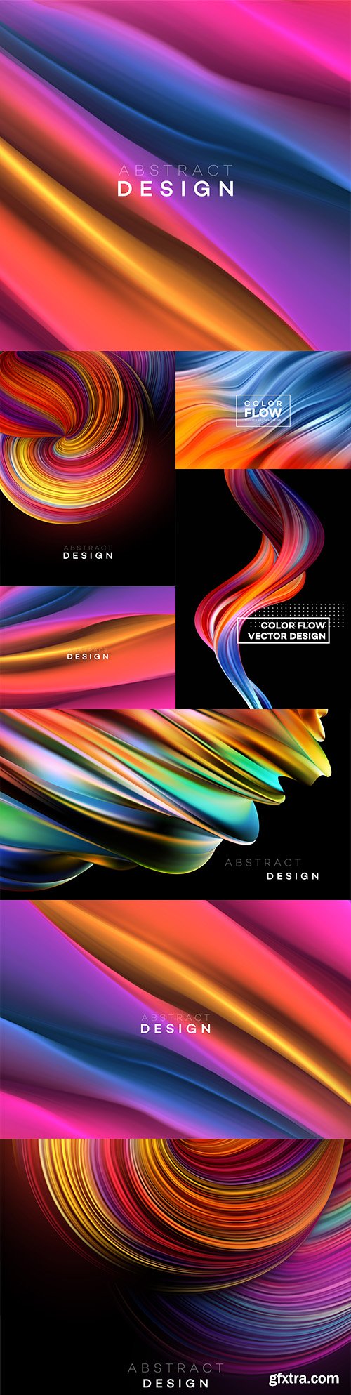 Modern design color flow form abstract background
