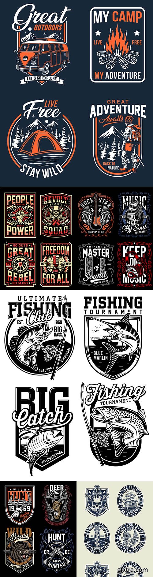 Emblems for printing T-shirt design vintage propaganda

