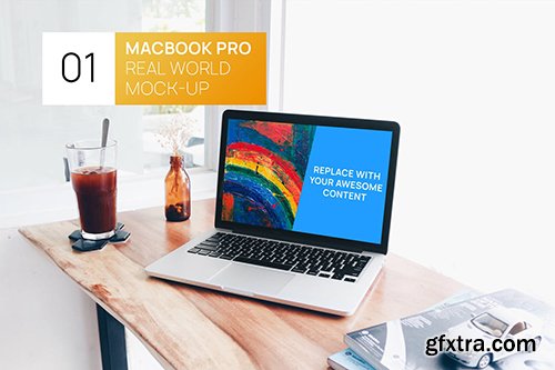 MacBook Retina Bright Interior Real World Mock-up MacBook Retina Bright Interior Real World Mock-up