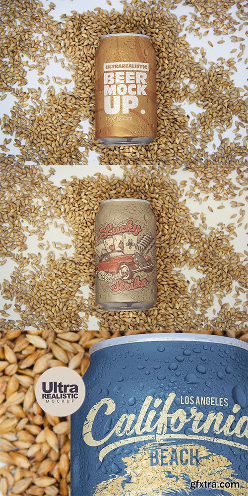 12oz Malt Beer Can Mockup 12oz Malt Beer Can Mockup