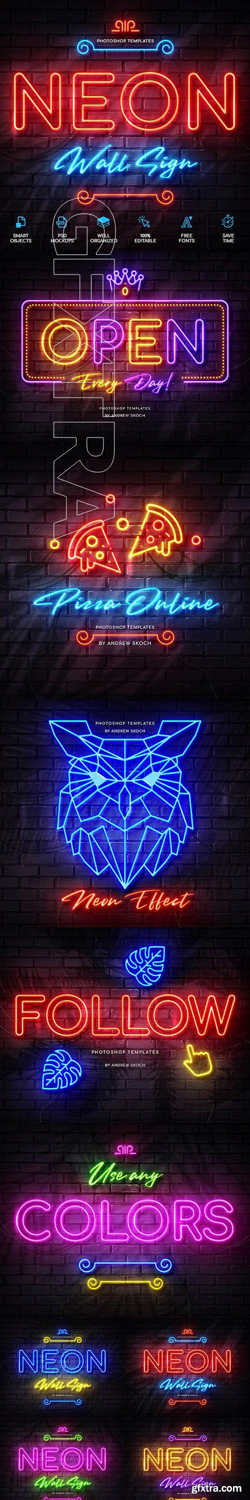 GraphicRiver Neon Wall Sign Creator 26127266 GFxtra