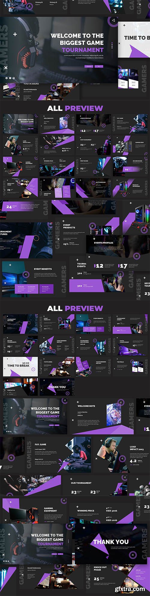Esport Gaming Powerpoint, Keynote and Google Slide Template