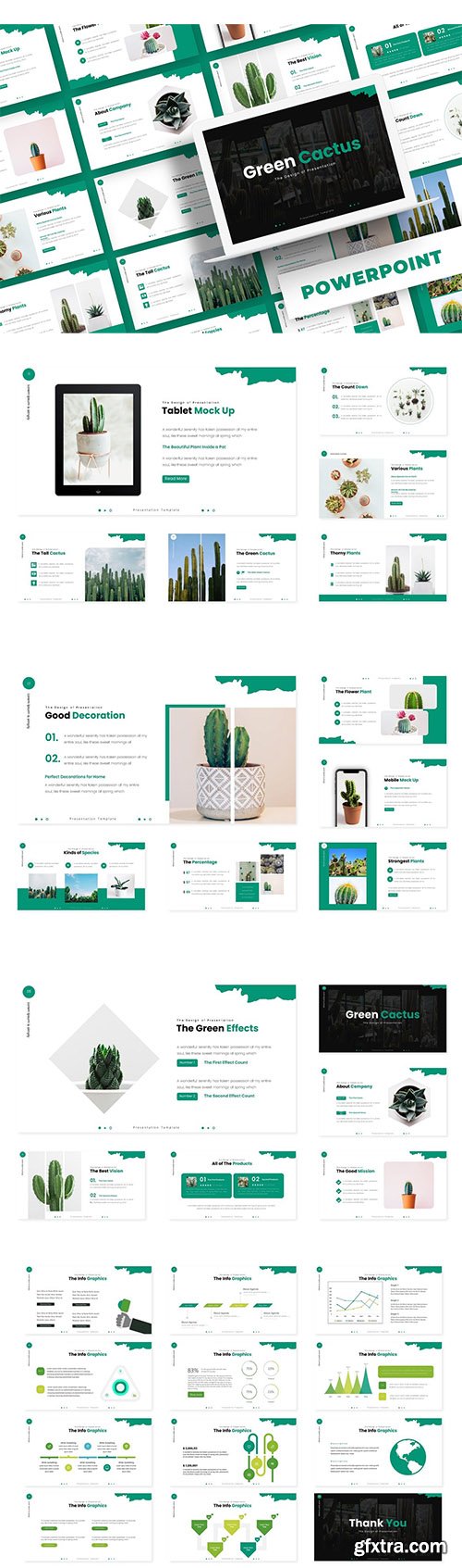 Green Cactus - Powerpoint, Keynote and Google Slide Template