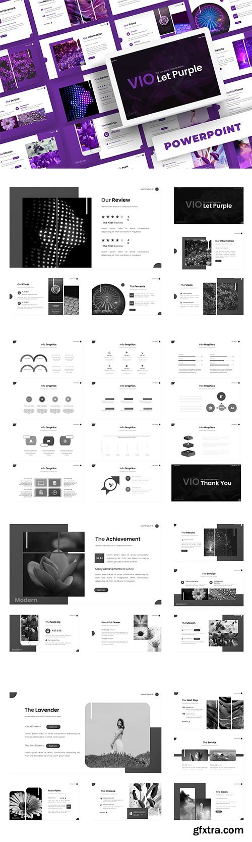 Violet Purple - Powerpoint, Keynote and Google Slide Template