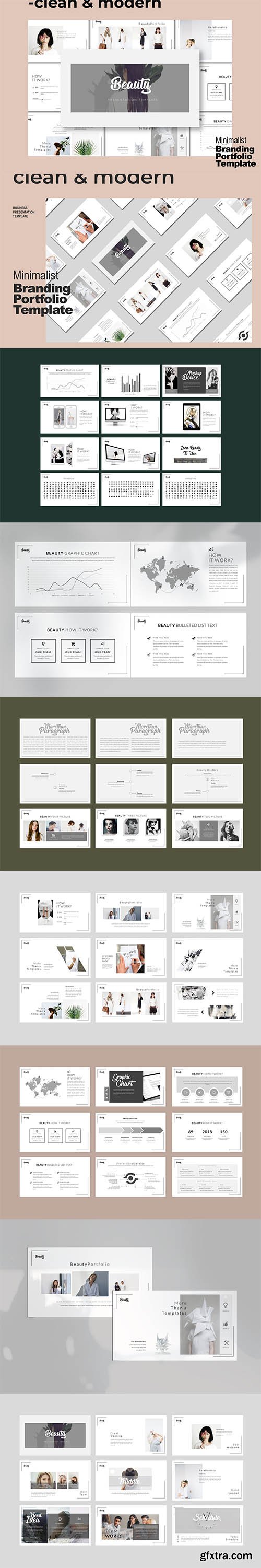 Beauty Minimal Business Portfolio Powerpoint, Keynote and Google Slide Template Beauty Minimal Business Portfolio Powerpoint, Keynote and Google Slide Template