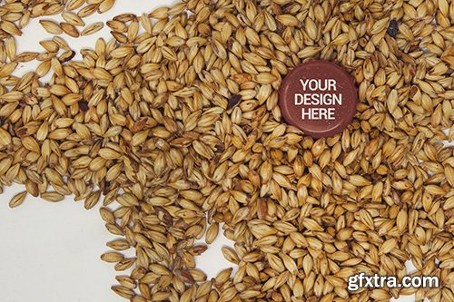 Top View Cap Malt Mockup Top View Cap Malt Mockup