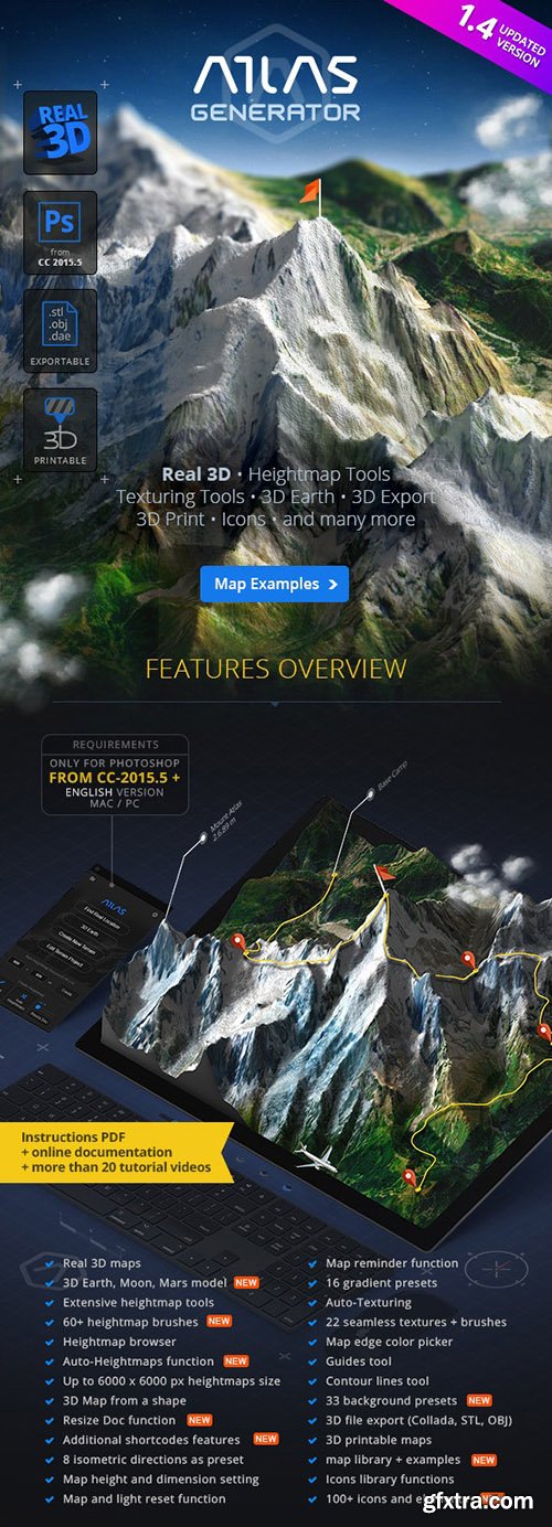 Graphicriver 3D Map Generator - Atlas - From Heightmap To Real 3D Map V1.4 22277498