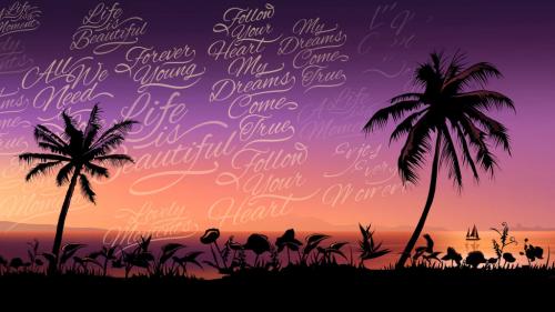 Tropical Sunset Logo Opener - 10728585