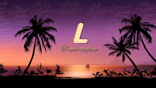 Tropical Sunset Logo Opener - 10728585