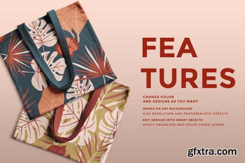 CreativeMarket - Reusable Cotton Tote Bag Mockup 4413607