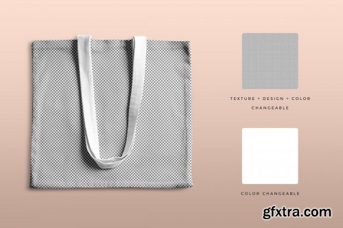 CreativeMarket - Reusable Cotton Tote Bag Mockup 4413607