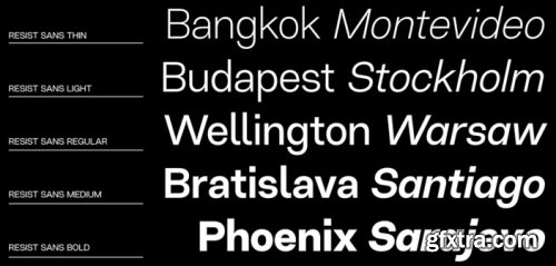 Resist Sans Complete Family