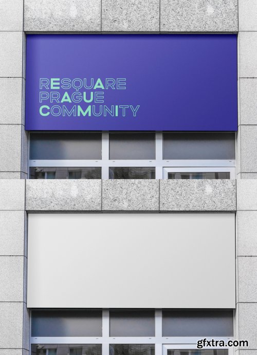 Entrance Banner Logo Mockup Wall Mount Sign 326759346