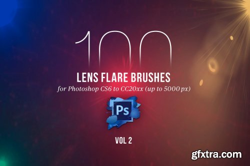 CreativeMarket - 100 PS Lens Flares Brushes Vol 2 4443134