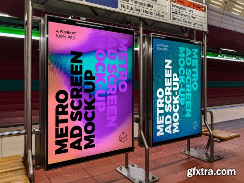 CreativeMarket - Metro Ad Screen Mock-Ups 7 (v.1) 4442841