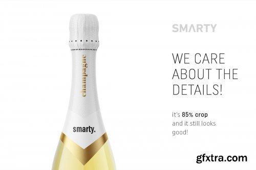 CreativeMarket - Champagne bottle mockup 4570594