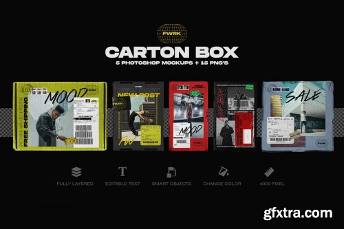 CreativeMarket - Delivery Packaging Mockup Bundle 4608231