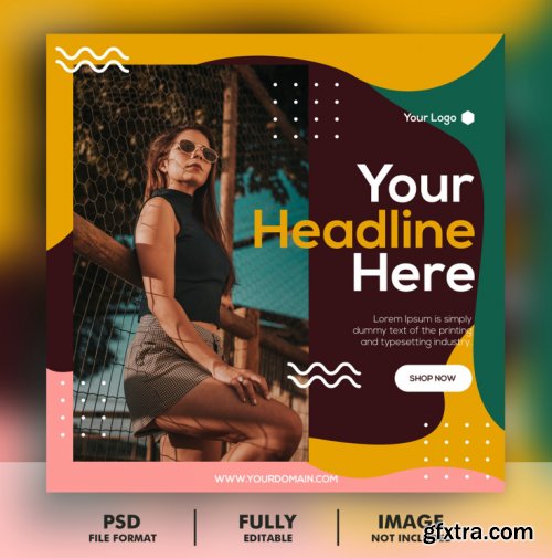 Social media post template