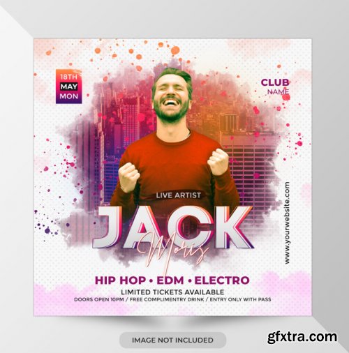 Dj party flyer template