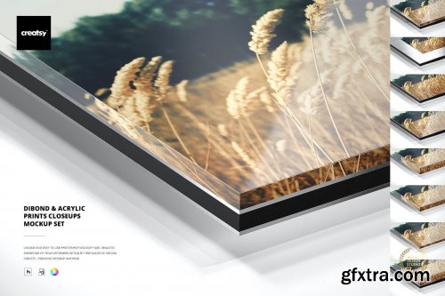 CreativeMarket - Dibond & Acrylic Closeups Mockup Set 4479781