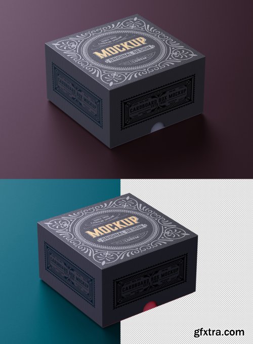 Luxury Cardboard Box Mockup 328596809