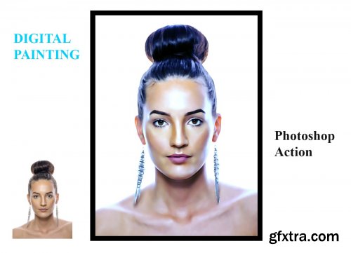 CreativeMarket - Digital Painting Photoshop Action 4557382