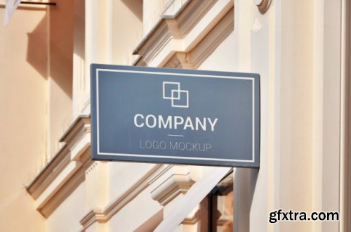 Company sign street mockup
