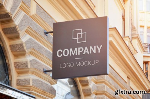 Company sign street mockup