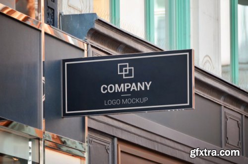 Company sign street mockup