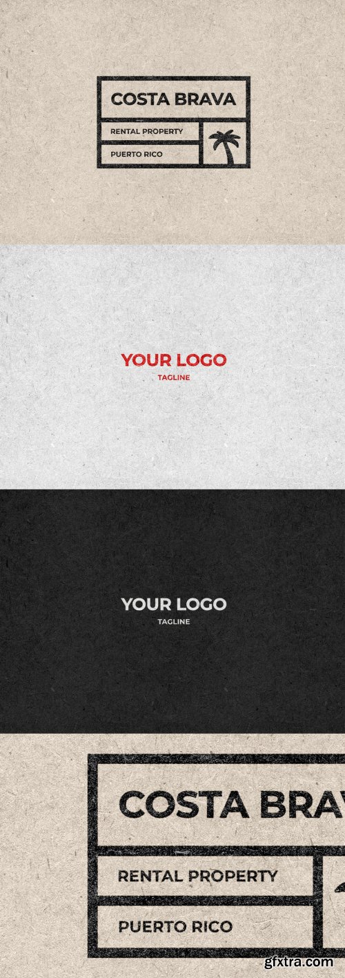 Embossing and Recycled Paper Texture Effect Logo Mockup 329418558